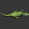 Vibrant Green T-Rex Dinosaur Model With Realistic Texture And Dynamic Stance 3d model