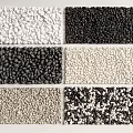 Natural Stone Wood Material Samples With White Black And Beige Textures 3d model