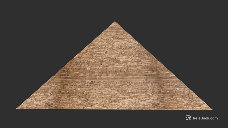 Garden Landscape Design With Stone Pyramid Structure And Textured Brick Surface 3d model 