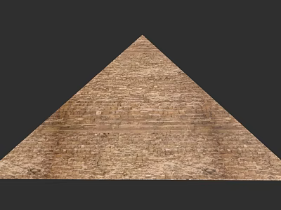 Garden Landscape Design With Stone Pyramid Structure And Textured Brick Surface 3d model