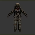 Realistic Astronaut 3D Model In Detailed Spacesuit Standing On Gray Background