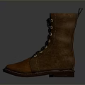 Brown Leather Lace Up Boots For Daily Wear As Essential Living Items