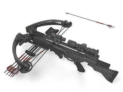 Compound crossbow long range weapon model