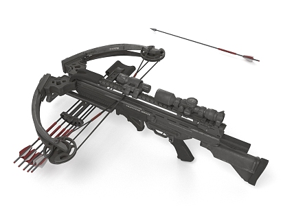 Compound crossbow long range weapon 3d model