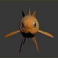 Orange Goldfish With Shiny Scales And Flowing Fins On Black Surface