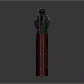 Classic Revolver With Black Metal Frame Red Checkered Grip And Shiny Finish