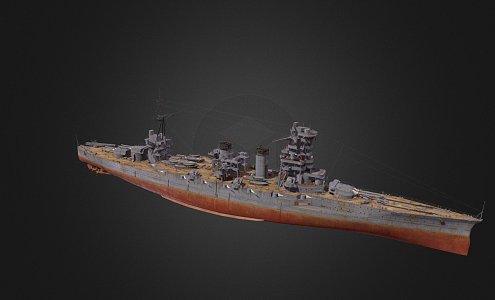 modern warship destroyer weapon ship cruiser ship 3d model