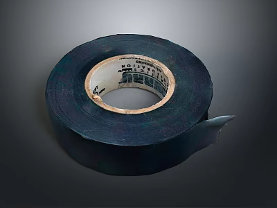 Black Polyethylene Adhesive Tape Roll For Daily Sealing And Fixing Home Use 3d model