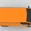 Orange Commercial Van With Modern Exterior Design And Stylish Body Features