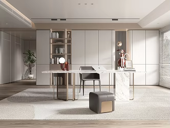 Modern study 3d model