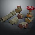 Industrial Plumbing Pipe Fittings Including Valve Elbow Tee And Flange Components