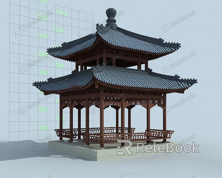 Ancient Pavilion of Chinese-style Ancient Architecture model