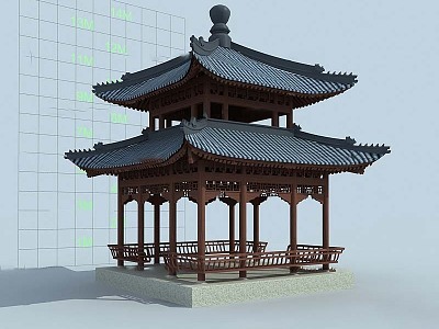 Ancient Pavilion of Chinese-style Ancient Architecture model