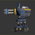 laser tower turret turntable sci-fi tower defense game tower defense sci-fi turret game turret game turret 3d model