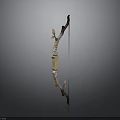 Plant Crafted Wooden Bow Decorative Art Installation With Natural Design Elements