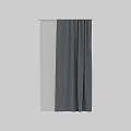 Soft Gray Curtains With Light Filtering Design For Home Window Decor 3d model
