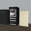 Modern Refrigerator Freezer Mini Refrigerator Ice Bar Wine Cabinet Wine Cabinet Freezer 3d model