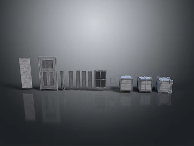 Practical Modern Household Storage Items With Cabinets Drawers And Shelving Units 3d model