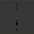 3D Modeled Black Sleek Archery Bow Weapon With Green Accents And Modern Design