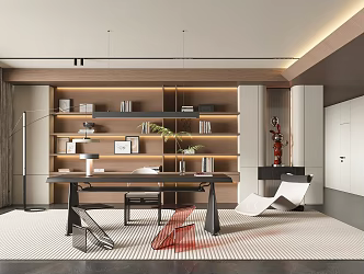 Modern study 3d model