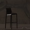 Modern Bar Stool With Sleek Design And Backrest For Kitchen Bar Counter 3d model