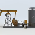 Modern Pumping Unit Kowtow Machine Kowtow Worm Oil Exploitation Equipment Beam Pumping Unit No Beam Pumping Unit Oil Drilling Equipment Oil Exploitation Equipment 3d model