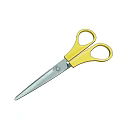 Sharp Household Scissors With Yellow Handle And Metal Blades For Daily Use