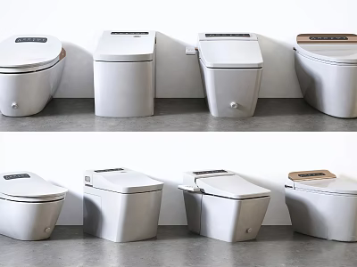 Modern Toilets Collection With Various Sleek Designs And Smart Bathroom Features 3d model