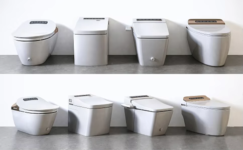 Modern toilet combination 3d model