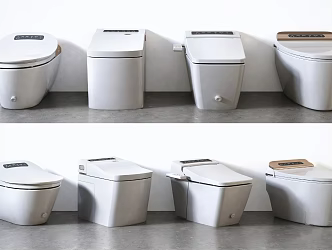 Modern toilet combination 3d model