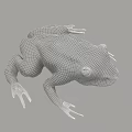 Green Reptile 3D Model Displaying Lifelike Skin Texture And Prominent Eyes