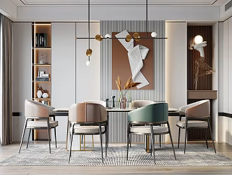 Light Luxury Restaurant 3d model