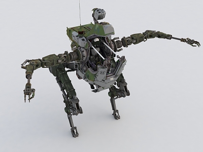 Modern robot mecha 3d model