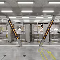 Modern Tech Inspired Clothing Store With Sleek Stainless Steel Interior Design And Exquisite Fashion Displays