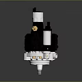 Industrial Mechanical Component With Silver Casing Black Base Gold Connectors And Shaft