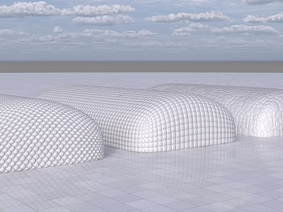 White Grid Textured Soft Cushions Modern Household Items For Home Decor 3d model