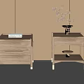 Modern bedside table 3d model