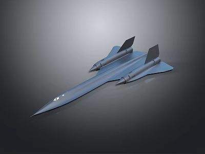 Modern Stealth Military Weapon Featuring Sleek Design Dual Engines And Pointed Nose 3d model