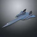 Modern Stealth Military Weapon Featuring Sleek Design Dual Engines And Pointed Nose