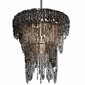 Artistic Dark Fringe Chandelier Design With Hanging Tassel Elements For Modern Decor