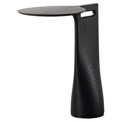 Stylish Black Side Table With Curved Legs And Smooth Surface Design 3d model