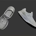 Lightweight Breathable White Sneakers With Mesh Upper Design And Rubber Sole