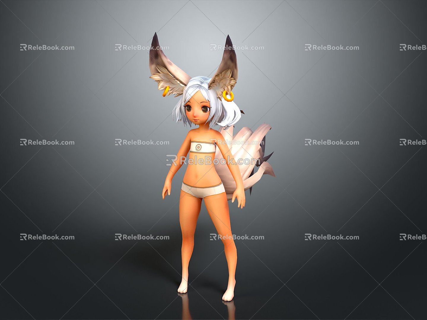 Nine-tailed fox cartoon nine-tailed fox cartoon fox fox fox cartoon fox props fox props 3d model