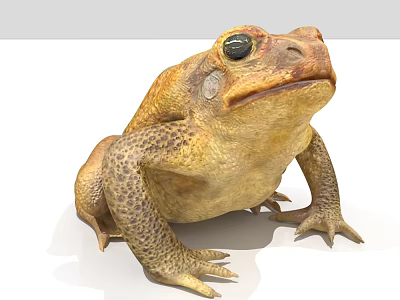 Detailed Toad Sculpture Carving With Realistic Skin Textures And Lifelike Features 3d model