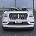 White Lincoln Luxury SUV Exterior with Chrome Grille and Modern Headlights