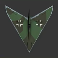 Advanced Aerospace Stealth Vehicle With Triangular Camouflage Design And Wing Structure