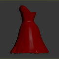 Elegant Red Strapless Dress With Bowknot Detail And Flared Satin Skirt For Women