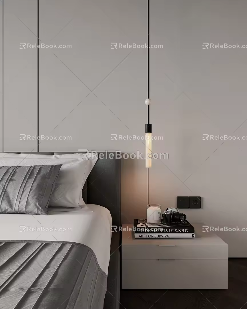 Bedside small chandelier 3d model
