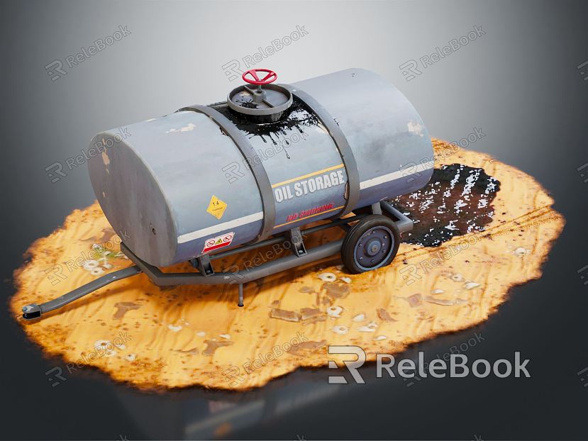 Modern oil storage tank model