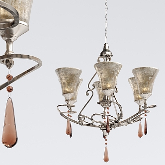 Light Luxury Chandelier 3d model